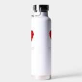 Personalisiertes Lehrerherz Trinkflasche (Rechts)
