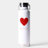 Personalisiertes Lehrerherz Trinkflasche (Rückseite)