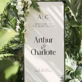 Personalisiertes Leinen Hochzeitsbanner, Outdoor-W Banner