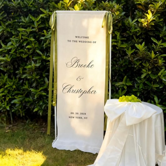 Personalisiertes Leinen-Willkommensschild – Maßges Banner