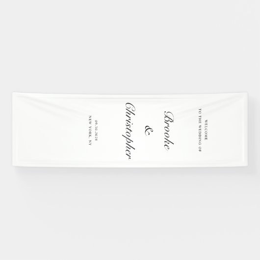 Personalisiertes Leinen-Willkommensschild – Maßges Banner (Horizontal)