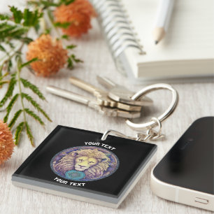 PERSONALISIERTES LEO ZODIAC-SIGN SCHLÜSSELANHÄNGER