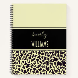 Personalisiertes Leopard Cream Spiral Notebook Notizblock