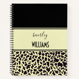 Personalisiertes Leopard Cream Spiral Notebook Notizblock
