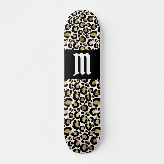 Personalisiertes Leopard-Druckskateboard Skateboard (Vorne)