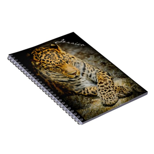 Personalisiertes Leopard-Notebook Notizblock (Rechte Seite)