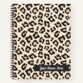 Personalisiertes Leopard Print SpiralNotebook Notizblock (Vorderseite)