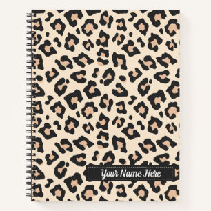 Personalisiertes Leopard Print SpiralNotebook Notizblock