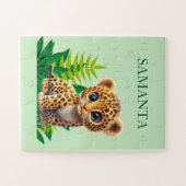 Personalisiertes Leopard-Puzzle Puzzle (Horizontal)