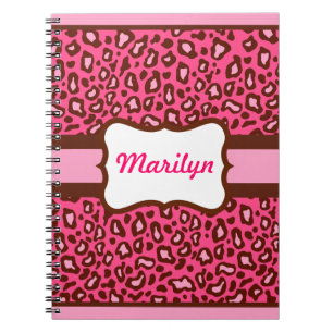 Personalisiertes Leoparden-Druck-Notizbuch Notizblock