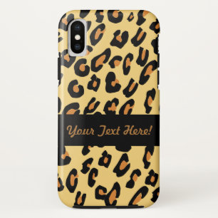 Personalisiertes Leopardenmuster iPhone X Hülle