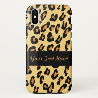 Personalisiertes Leopardenmuster iPhone X Hülle