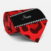 Personalisiertes Leopardenmuster Krawatte (Gerollt)