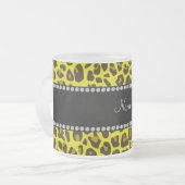 Personalisiertes Leopardenmuster Mattglastasse (Vorderseite Links)