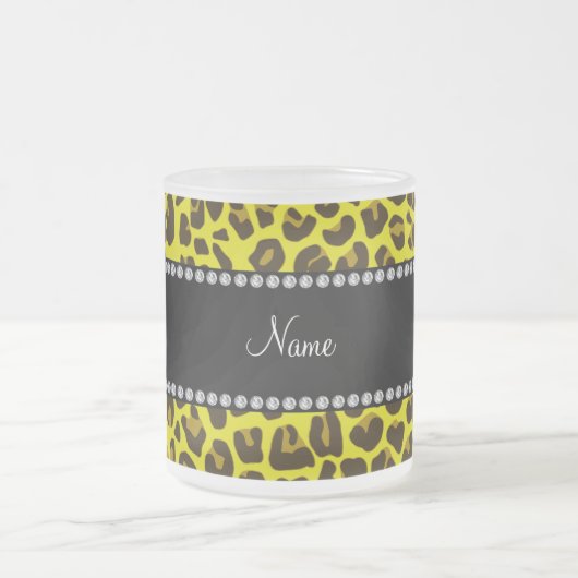 Personalisiertes Leopardenmuster Mattglastasse (Mittel)