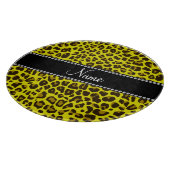 Personalisiertes Leopardenmuster Schneidebrett (Ecke)