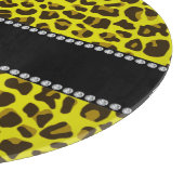 Personalisiertes Leopardenmuster Schneidebrett (Ecke)