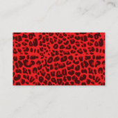 Personalisiertes Leopardenmuster Visitenkarte (Rückseite)