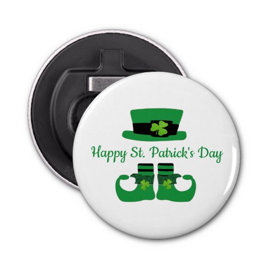 Personalisiertes Leprechaun St. Patrick's Day Part Flaschenöffner (Vorderseite)