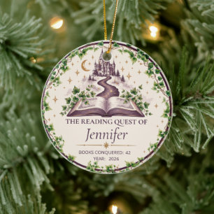 Personalisiertes Lesebuch-Fantasy-Reader-Andenken Keramik Ornament