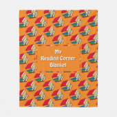 Personalisiertes LESEN VON CORNER BOOKS Orange Fleecedecke (Vorderseite)