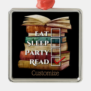Personalisiertes Lesen zuerst Ornament Aus Metall