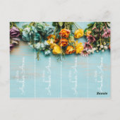 personalisiertes Lesezeichen ex libris geschnitten Postkarte (Rückseite)