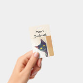 Personalisiertes Lesezeichen mit Cat Motif & Quote Ausweis (Handheld)