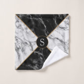 Personalisiertes Letter Bath Handtuch Set Marmorde (Waschlappen)