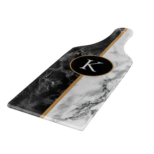 Personalisiertes Letter Marble Stone Cutting Board Schneidebrett (Ecke)