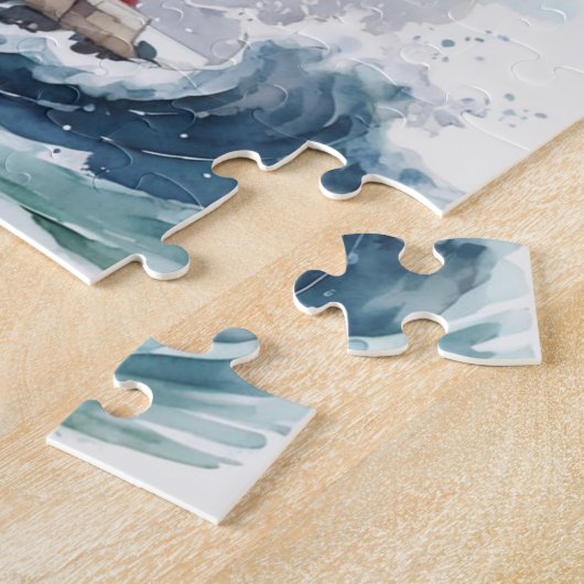 Personalisiertes Leuchtturm für Wasserfarben Puzzle (Seite)