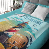 Personalisiertes Leuchtturm Glow Fleecedecke