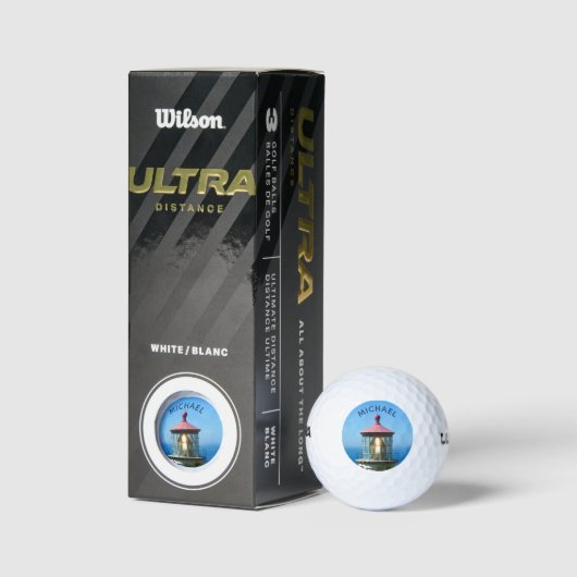 Personalisiertes Leuchtturm Golfball (Verpackungen)