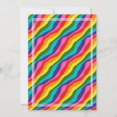 Personalisiertes LGBT-Regenbogen-Brautparty Einladung (Rückseite)