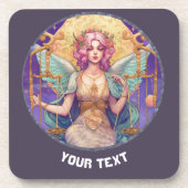 PERSONALISIERTES LIBRA ZODIAC-SIGN GETRÄNKEUNTERSETZER (Vorderseite)