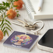 PERSONALISIERTES LIBRA ZODIAC-SIGN SCHLÜSSELANHÄNGER (Vorderseite rechts)