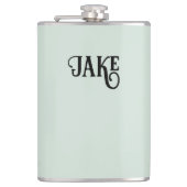 Personalisiertes Lichtbildgrün Flachmann (Vorderseite)