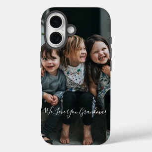Personalisiertes Lieb dich Oma Foto handgeschriebe iPhone 16 Hülle