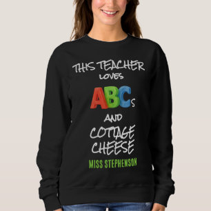 Personalisiertes Liebes-ABC und Cottage-Cheese-Leh Sweatshirt