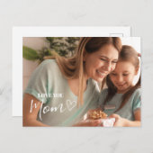 Personalisiertes Liebes-Mama-Foto Postkarte (Vorne/Hinten)