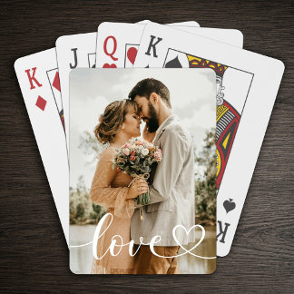 Personalisiertes Liebesfoto Spielkarten