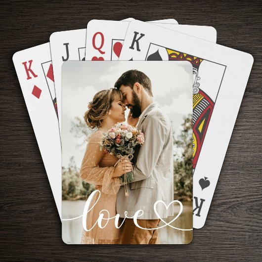 Personalisiertes Liebesfoto Spielkarten