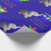 Personalisiertes liebevolles Kind Elefant-astic Geschenkpapier (Ecke)