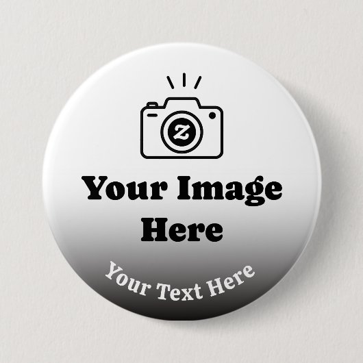 Personalisiertes Lieblingsfoto mit Text Button (Vorderseite)