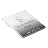 Personalisiertes Lieblingsfoto mit Text Notizblock (angewinkelt)