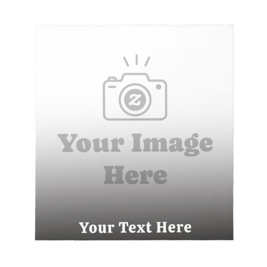 Personalisiertes Lieblingsfoto mit Text Notizblock (Vorderseite)