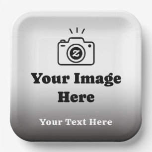 Personalisiertes Lieblingsfoto mit Text Pappteller