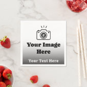 Personalisiertes Lieblingsfoto mit Text Serviette (Beispiel)