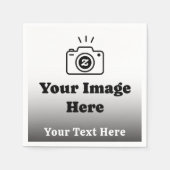 Personalisiertes Lieblingsfoto mit Text Serviette (Vorderseite)