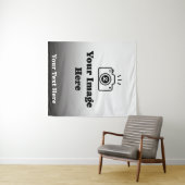 Personalisiertes Lieblingsfoto mit Text Wandteppich (Beispiel (Horizontal))